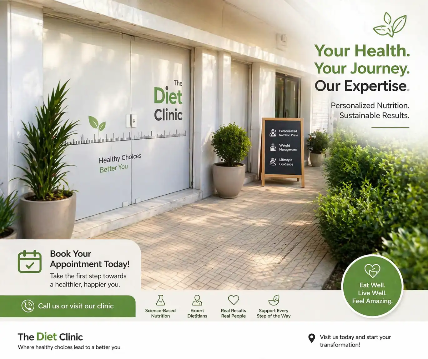 Healthy nutrition and wellness consultation illustration